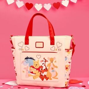 NWT Loungefly Winnie The Pooh & Friends Hearts Convertible Tote & Backpack
